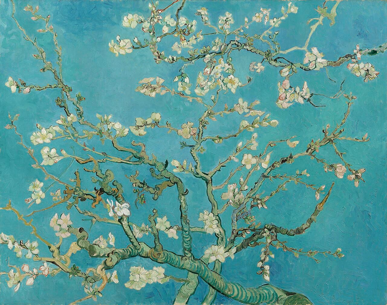 Vincent van Gogh, Badem Çiçeği (1890) — kamu malı tablo